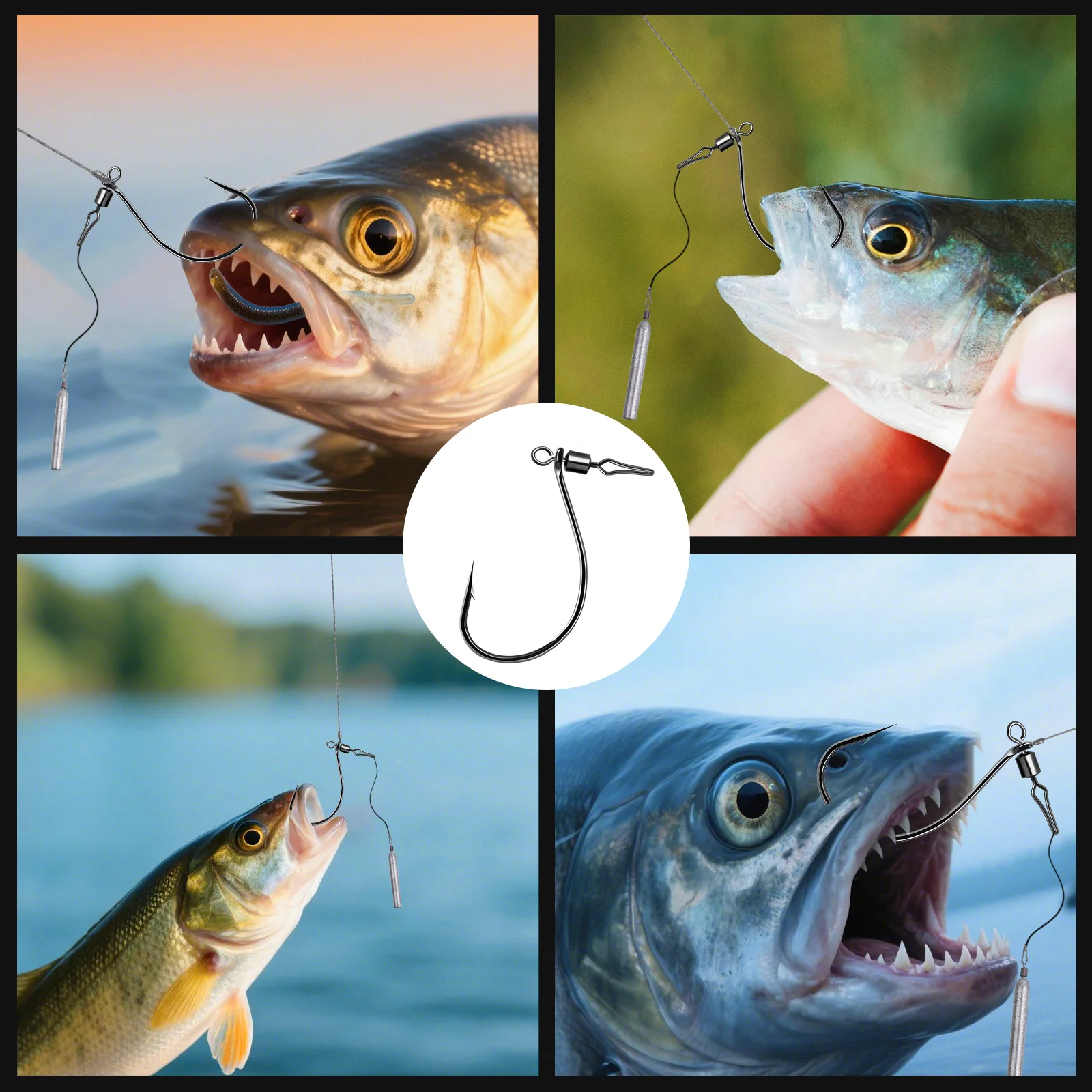 bass lure retractable hook Darlingao 50 Pcs Speed Clips for Fishing Lures, Fishing Speed Clips, Fishing Snaps Saltwater, Freshwater Stainless Steel, Fishing Quick Clips, Fishing Clips Quick Change,(Large Size) : Sports & Outdoors their wire diameter is equivalent to the same size of the Mustad 32786 jig hook What is a retractable hook
