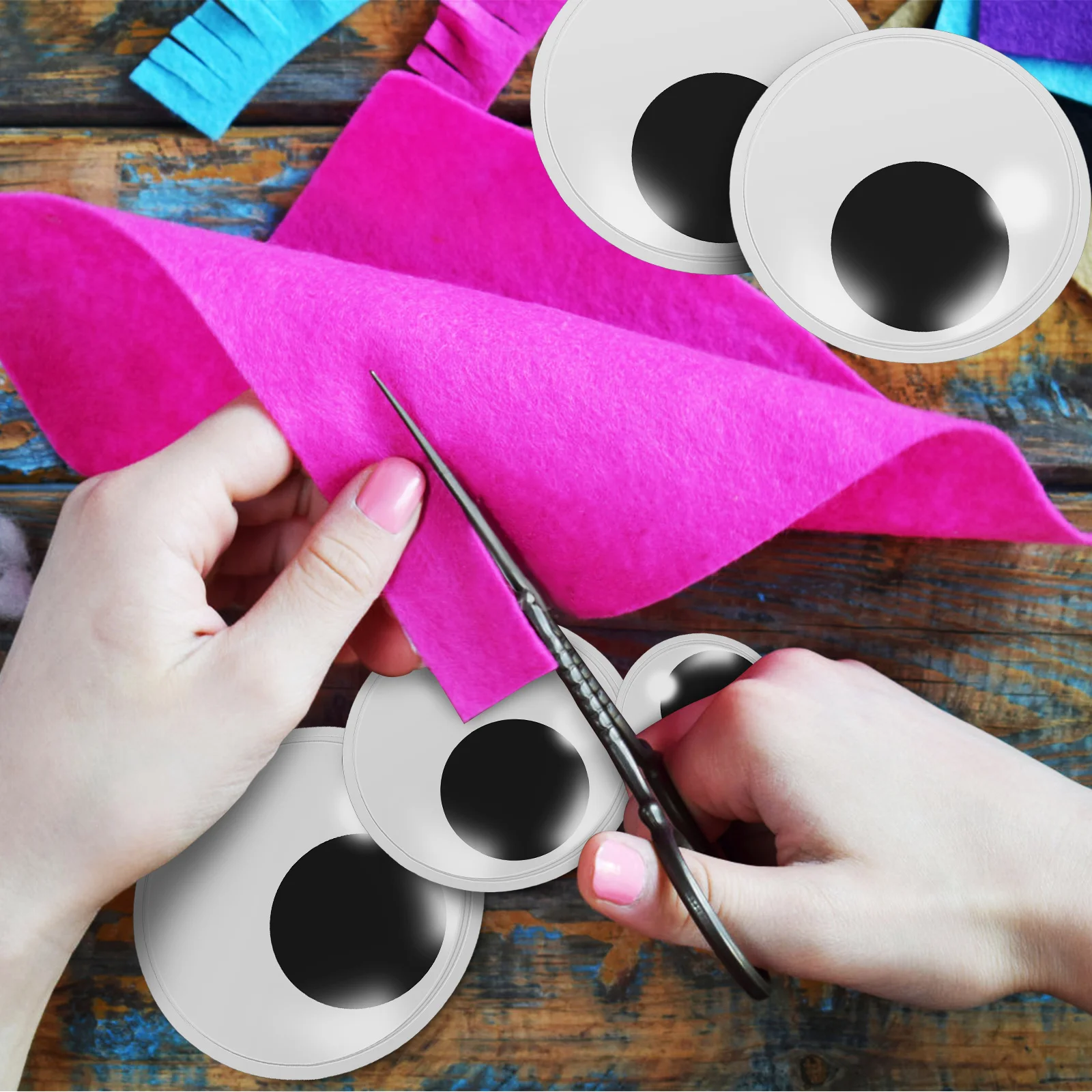 

6 Pcs Adhesive Googly Eyes Easy Peel With Glue-back For Crafts Flash Sew on Crochet Animals