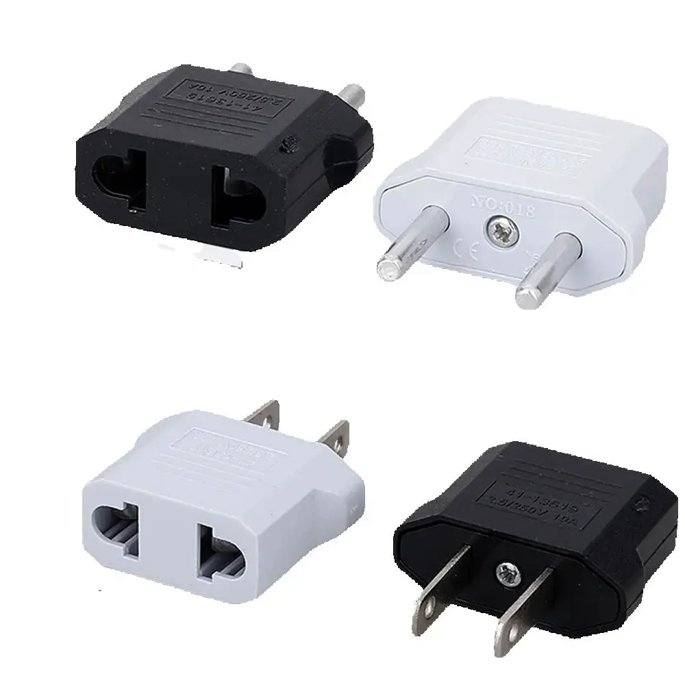 1PCS Black AU US to EU Mini Convert Plug Adapter European Australia America Electrical AC Power Connector Travel Small Plug 6A