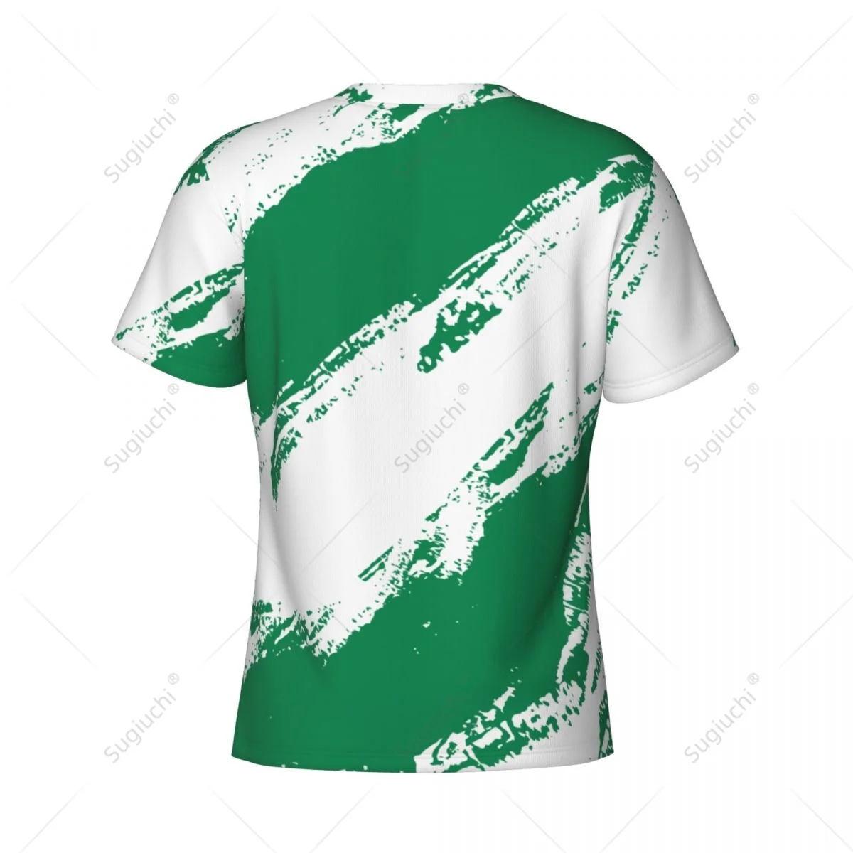 Custom Name Nunber Nigeria Flag Color Men Tight Sports T-shirt Women Tees jersey For Soccer Football Fans