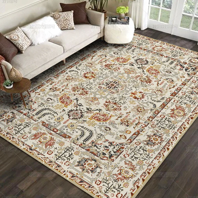 Vintage Persian Rug Living Room Decoration Carpet Office Large Area Carpets Home Decor Floor Mat European Style Rugs for Bedroom