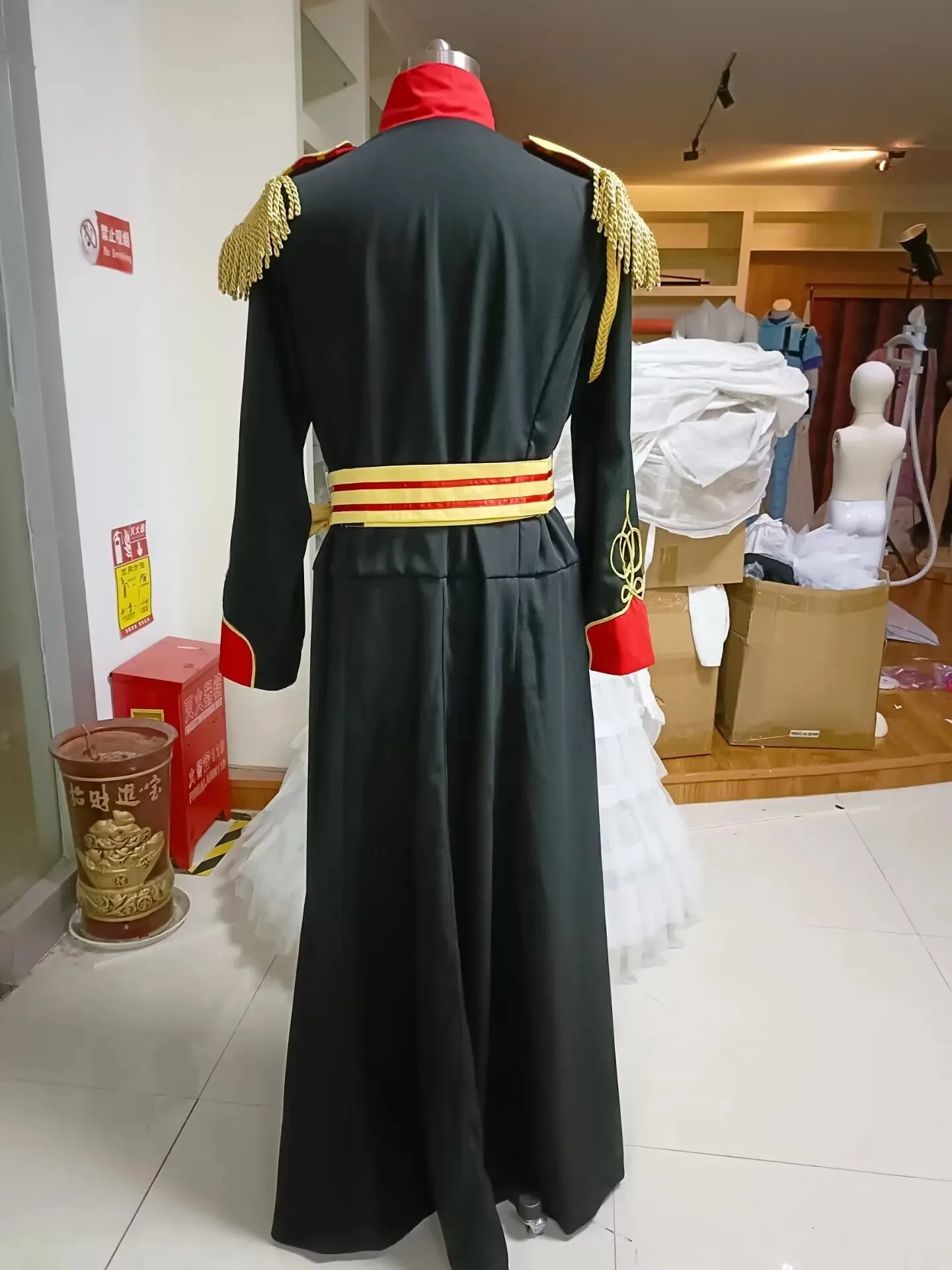 معطف نسائي عام عسكري هوسار معطف زفاف كامل الطول زي جندي الباليه الموسيقي بدلة عسكرية في العصور الوسطى