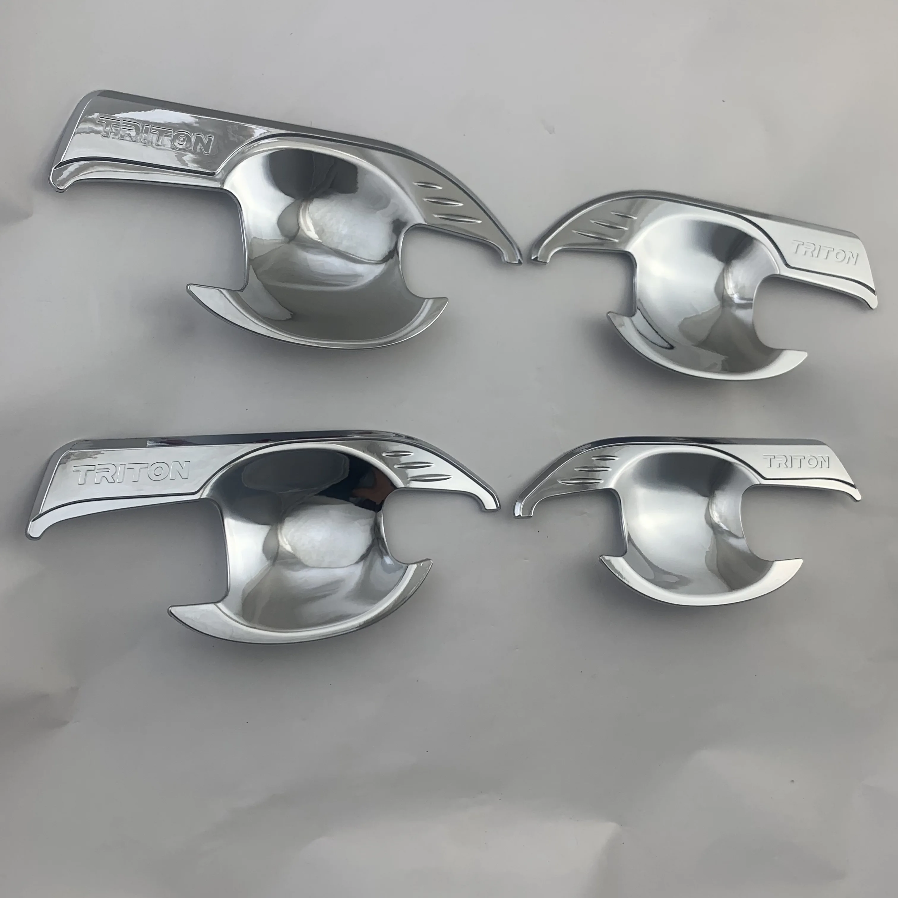 New Car ABS Chrome Accessories Plated Door Handle Bowl Cover Trim Paste Style For Mitsubishi Triton L200 2019 2020 2021 2022