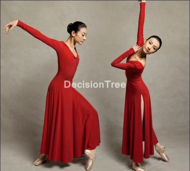 

2025 ballroom waltz modern dance dress ballet dance competition dresses standard ballet red dancing clothes long tango dress