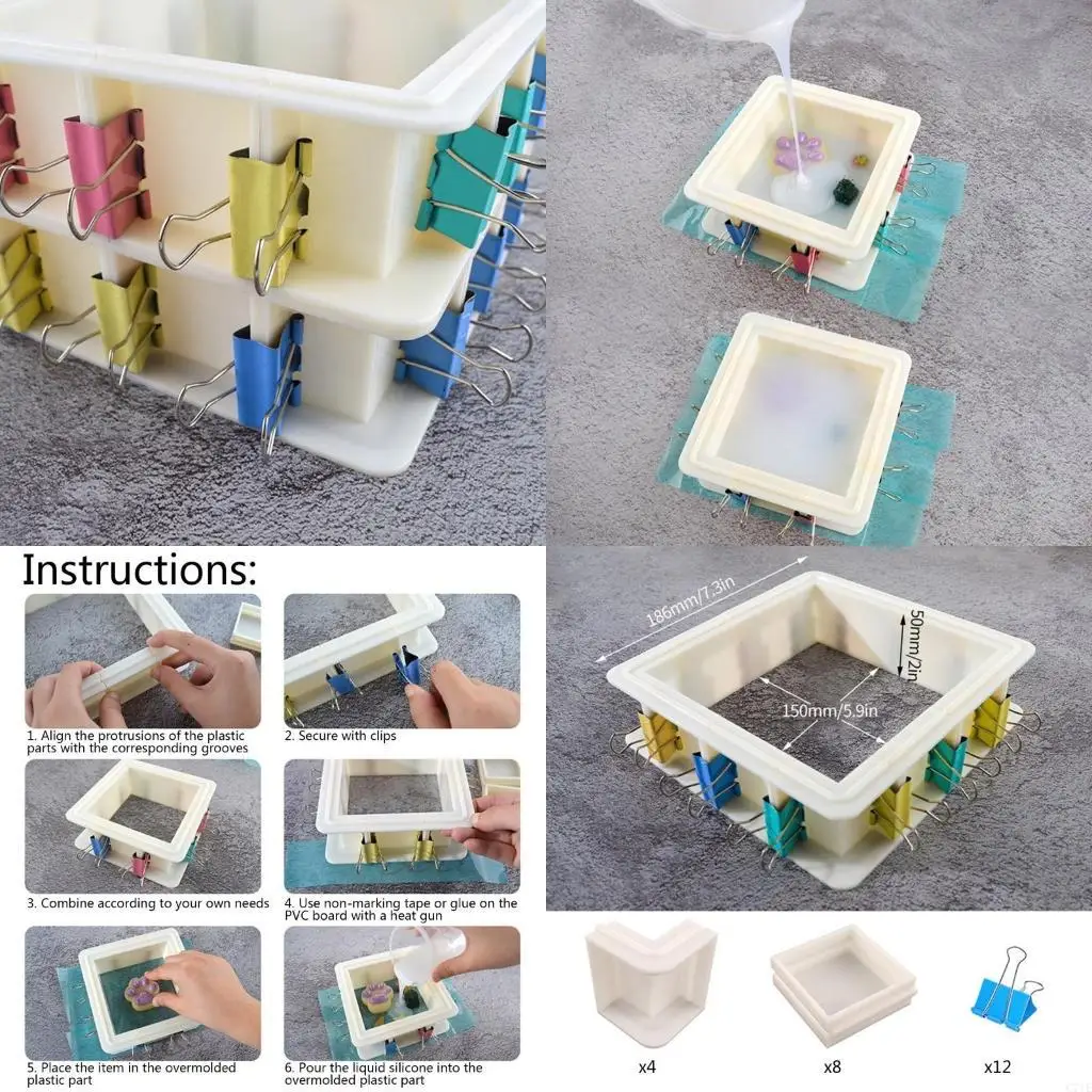  Adjustable MoldHousing for Silicone Molds Making Silicone Rubber Mold Housing