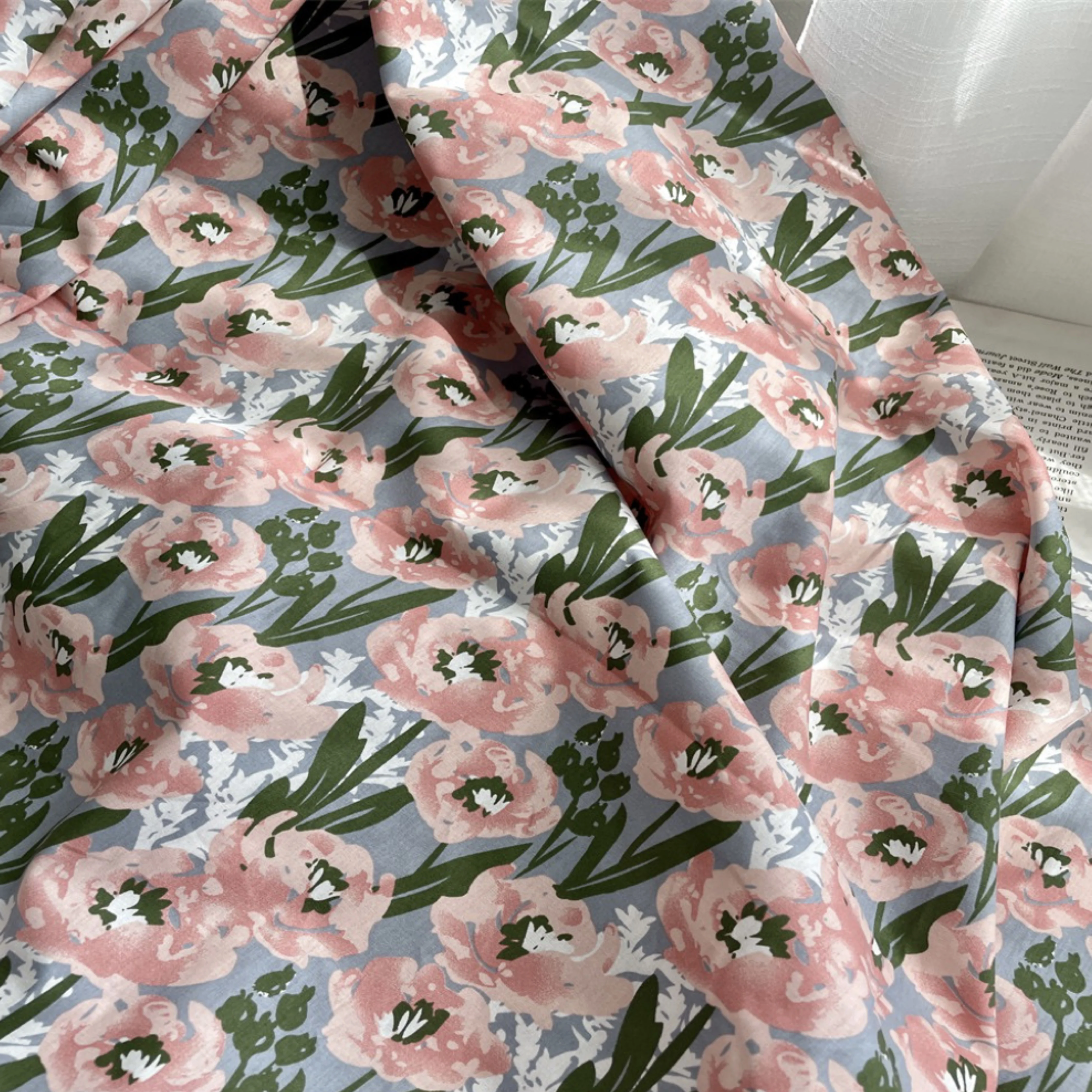 Tela de diseño Original hawaiana Vintage Floral para coser vestidos y faldas, impresión Digital, 100% algodón, 40S, diseñador para niños