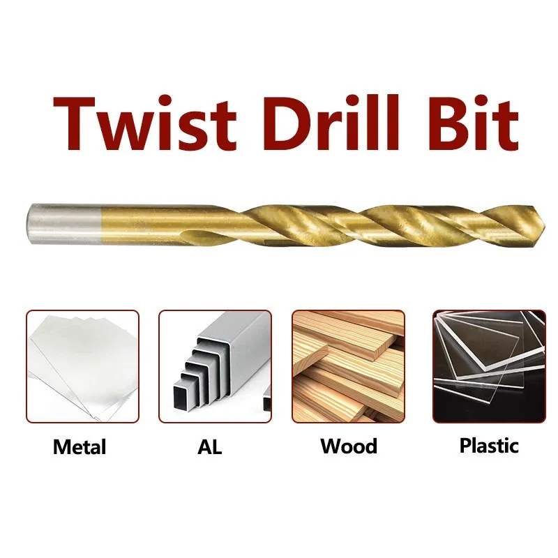 CMCP Twist Drill Bit Set 13/15/19/25pcs Cobalt HSS TiN Coated Metal Drill Bit Set Wood/Metal Hole Cutter For Power Tools