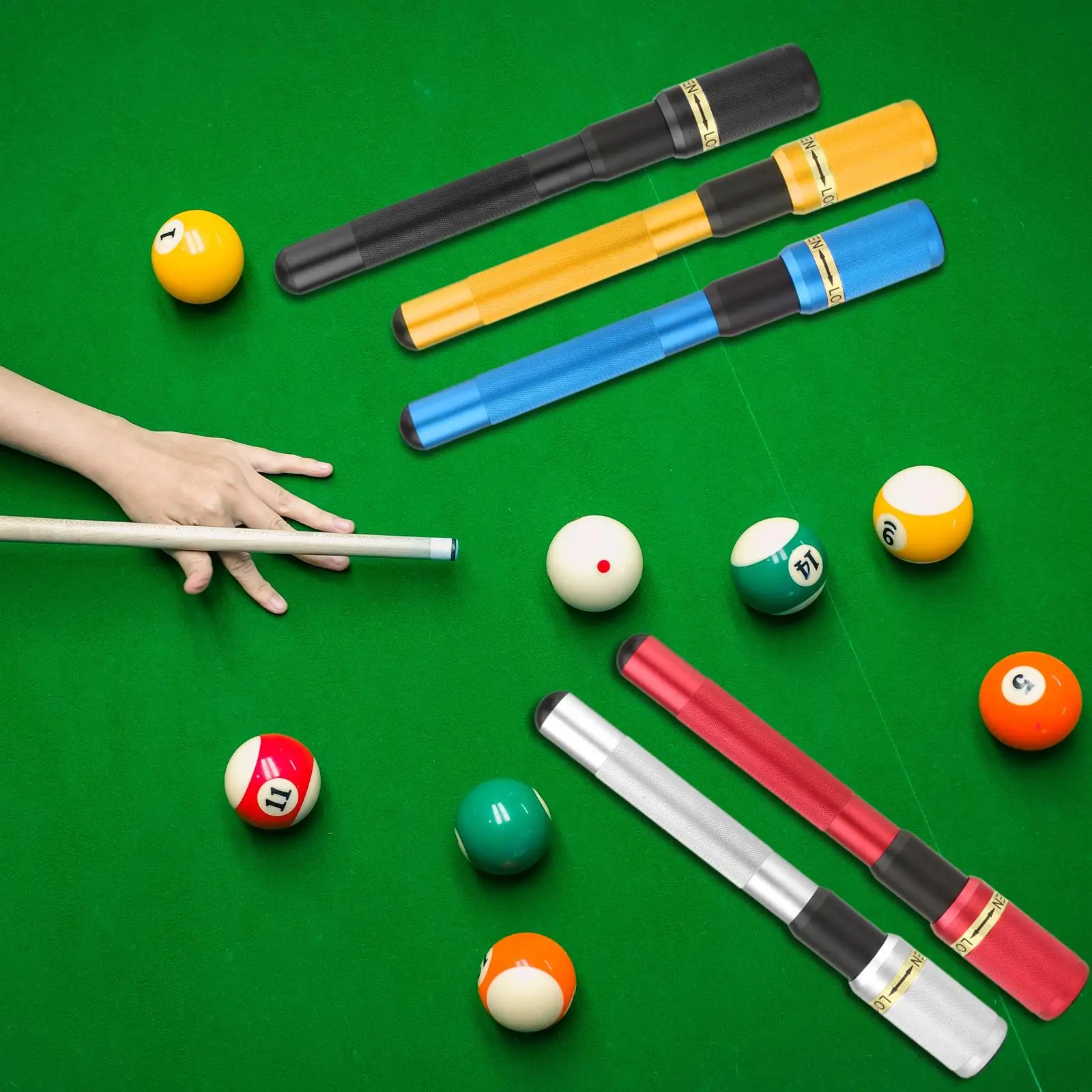 Snooker Pool Cue Extender Billiards Cue Extension End Lengthener for Athlete