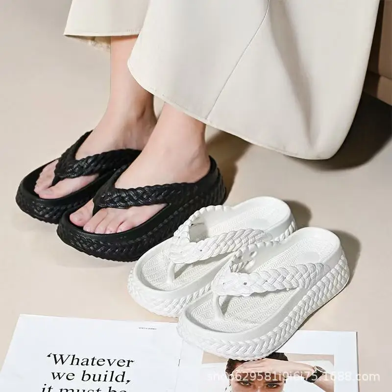 

Летние женские шлепанцы на платформе, повседневные тапочки, уличные модные сабо, садовая обувь, пляжные сандалии, женские домашние тапочки