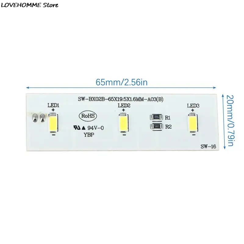 Tira de luces LED para refrigeración de SW-BX02B, tablero de luz para Electrolux Wes Frestech, YBP007661