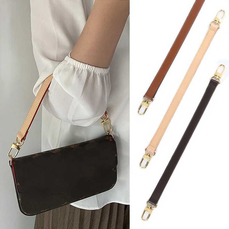 Woman Genuine Leather Wide Shoulder Strap Double-sided Short Bucket Bag Strap Luxury Designer Replacement Bags Straps