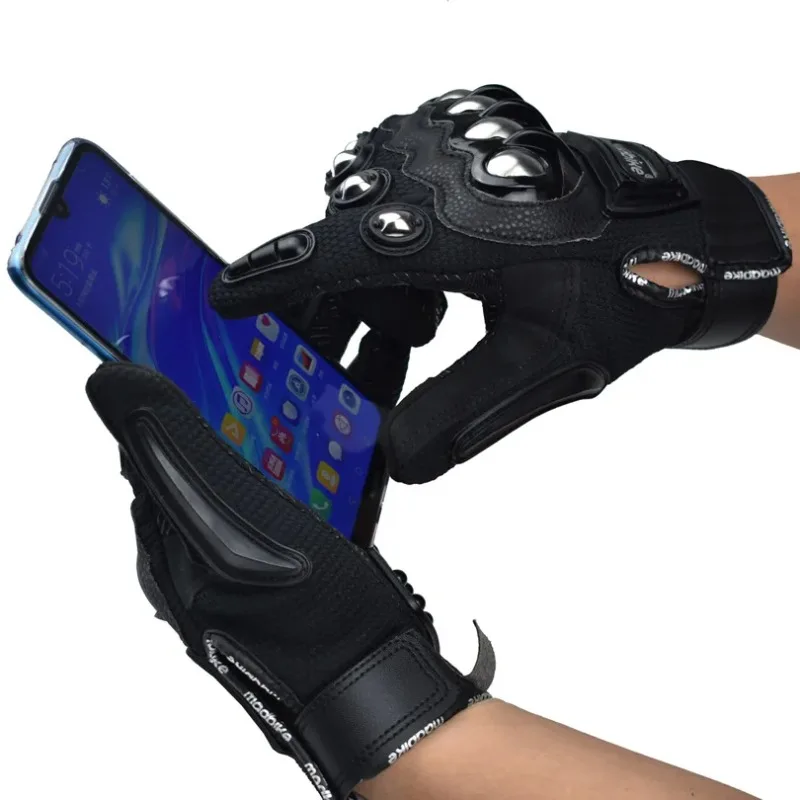 

Tactical Gloves for Motorcycle Riding Steel Safety Brass Knuckle Protector Outdoor Cycling Racing Bicycle Rider Self-Defense