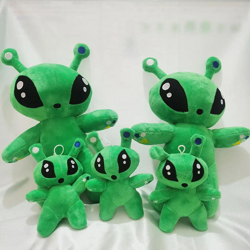 

Зеленые плюшевые игрушки-инопланетяне с большими глазами и длинными ушами, мягкие плюшевые игрушки, особенный подарок для детей и украшения комнат