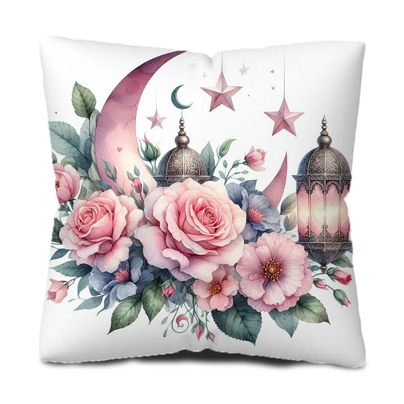 Elegant Ramadan Decorative Pillow Cases with Stylish Geometric Patterns and Tassel Trim for Home Décor and Comfort