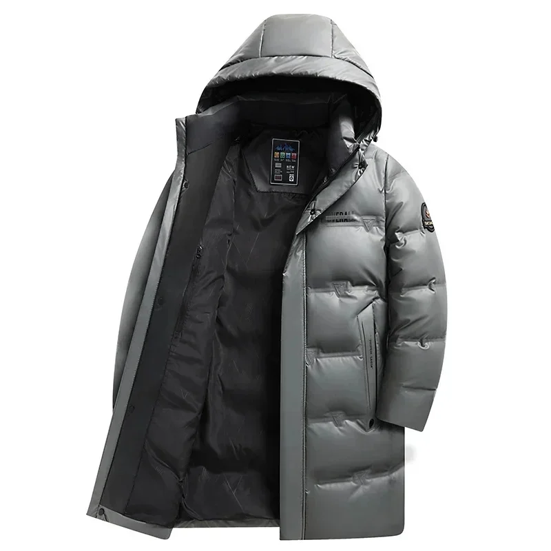 Men's Down Jacket Duck Leather Removable Hood Male Padding Designer Clothes Men Lightweight Padded s Coat