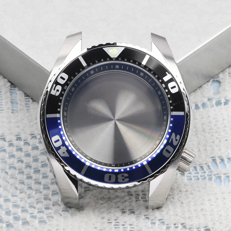 HEIMDALR Watch Parts Solid 42mm Polished Stainless Steel SBDC/Sumo Case Blue Black Bezel Sapphire Suitable For NH35/36 Movement
