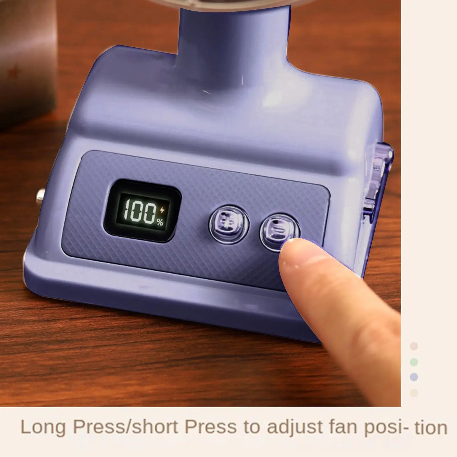 Retro Table Fan 100 Speeds USB Rechargeable Cooler Small Bedside Fan For Home Office Bedroom Study Living Room Dormitory