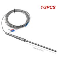 1/2PCS K Type Thermocouple Control Thread M6 Screw Probe Temperature Sensor Temperature Controller 0-400C Sensor Probe