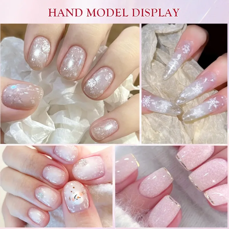10 مللي سنو بريق هلام هلام مسمار البولندية مسمار الفن فيرنيس الثلج شكل شبه دائم UV LED هلام مانيكير لتقوم بها بنفسك مستلزمات الأظافر