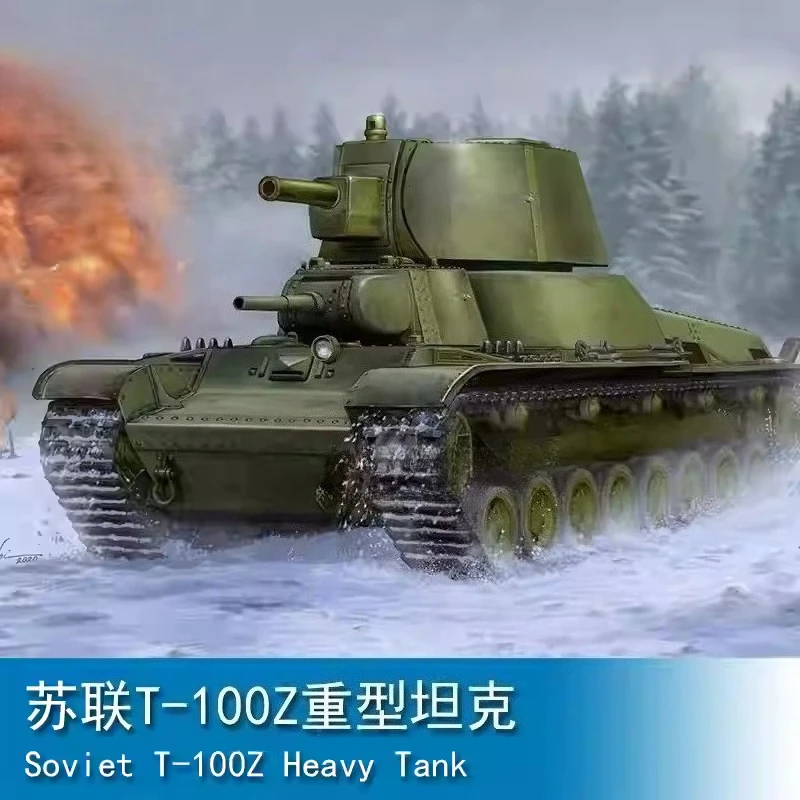 

Танк Т-100З (Т-100З) советский тяжелый, масштаб 1/35, сборная модель Trumpeter 09591, DIY-конструктор, для коллекции, подарок на день рождения