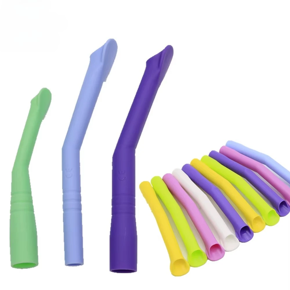 

NIGF 10pcs/bag Dental Saliva Ejector Dentistry Clinic Disposable Surgical Suction Tips Suction Tube Long Slim Type Dentist Tools