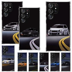 Hot Rod Modified Cars Sport Drift Phone Case For Samsung Galaxy S25 S24 S23 Ultra S22 Plus S21 S20 FE S10 + S25Ultra S24U Soft C