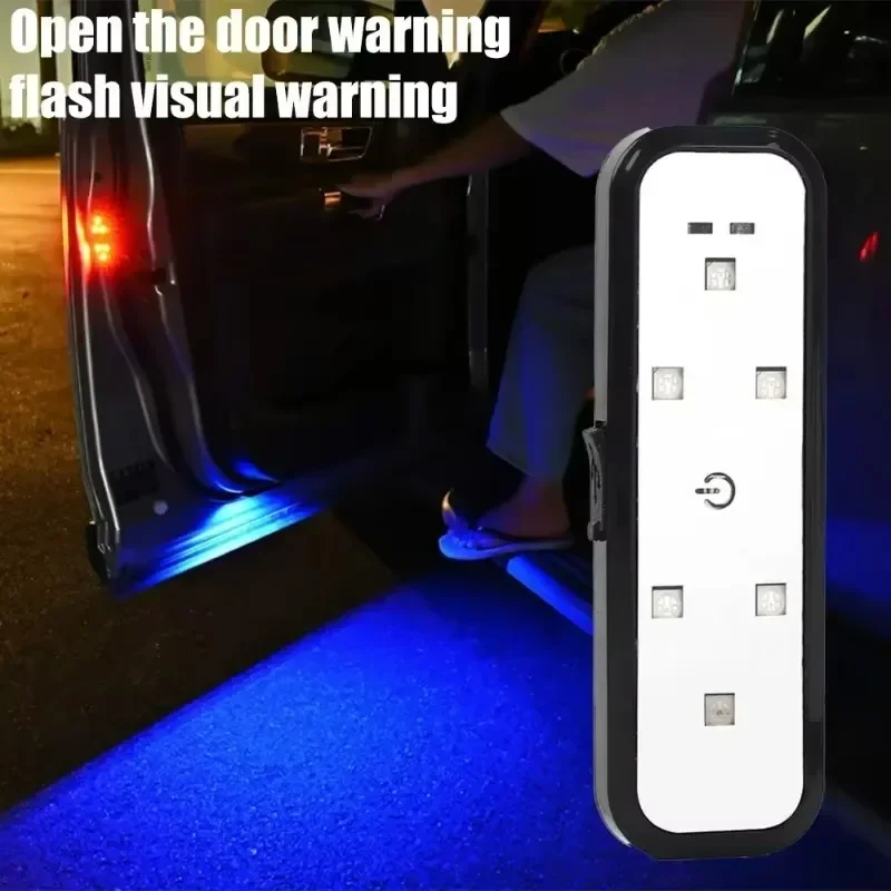 Car Door Lights Anti-collision Signal Lamp Magnetic LED Intelligent Sensing Welcome Light Door Open Burst Flashing Warning Light