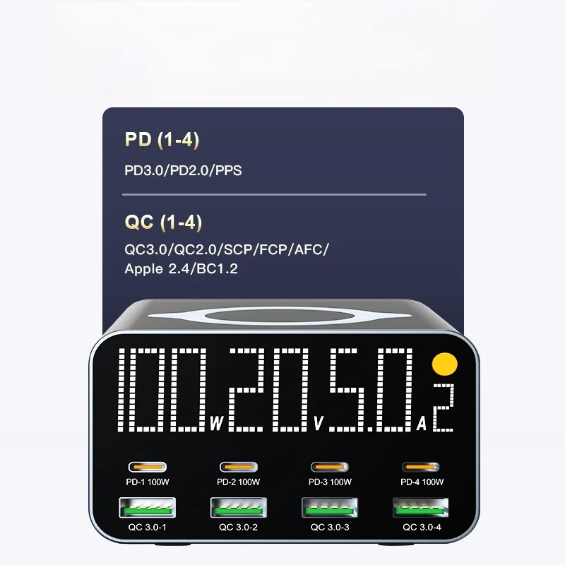 

Multifunctional 15W wireless fast charging DC adapter notebook Android mobile phone charging USB terminal interface universal