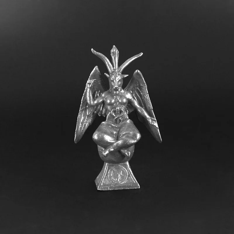 Ретро Статуя Козы Медная Мини Статуэтка Сатана Демон Модель Настольный Декор Комнаты Декор Игры Шахматные Фигуры Миниатюры Подарок