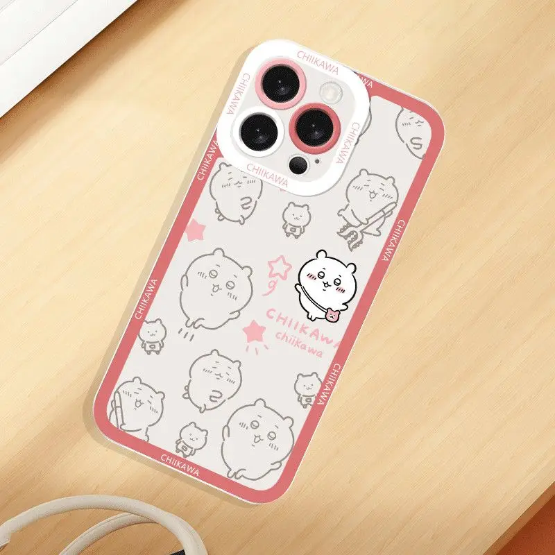 Funda de teléfono de pareja de Anime Chikawa para Apple IPhone 15 14 13 12 11 Pro Max Mini XR XS 7 8 Plus, dibujos animados