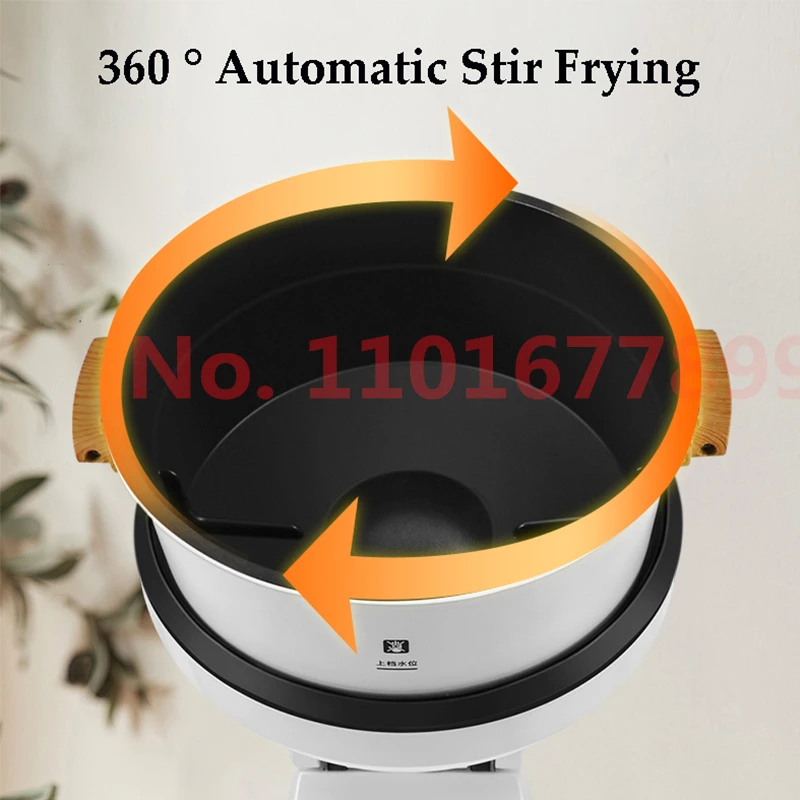 Máquina de cocina rotativa automática, Wok eléctrico multifunción de 220V, cocina para freír, Robot inteligente