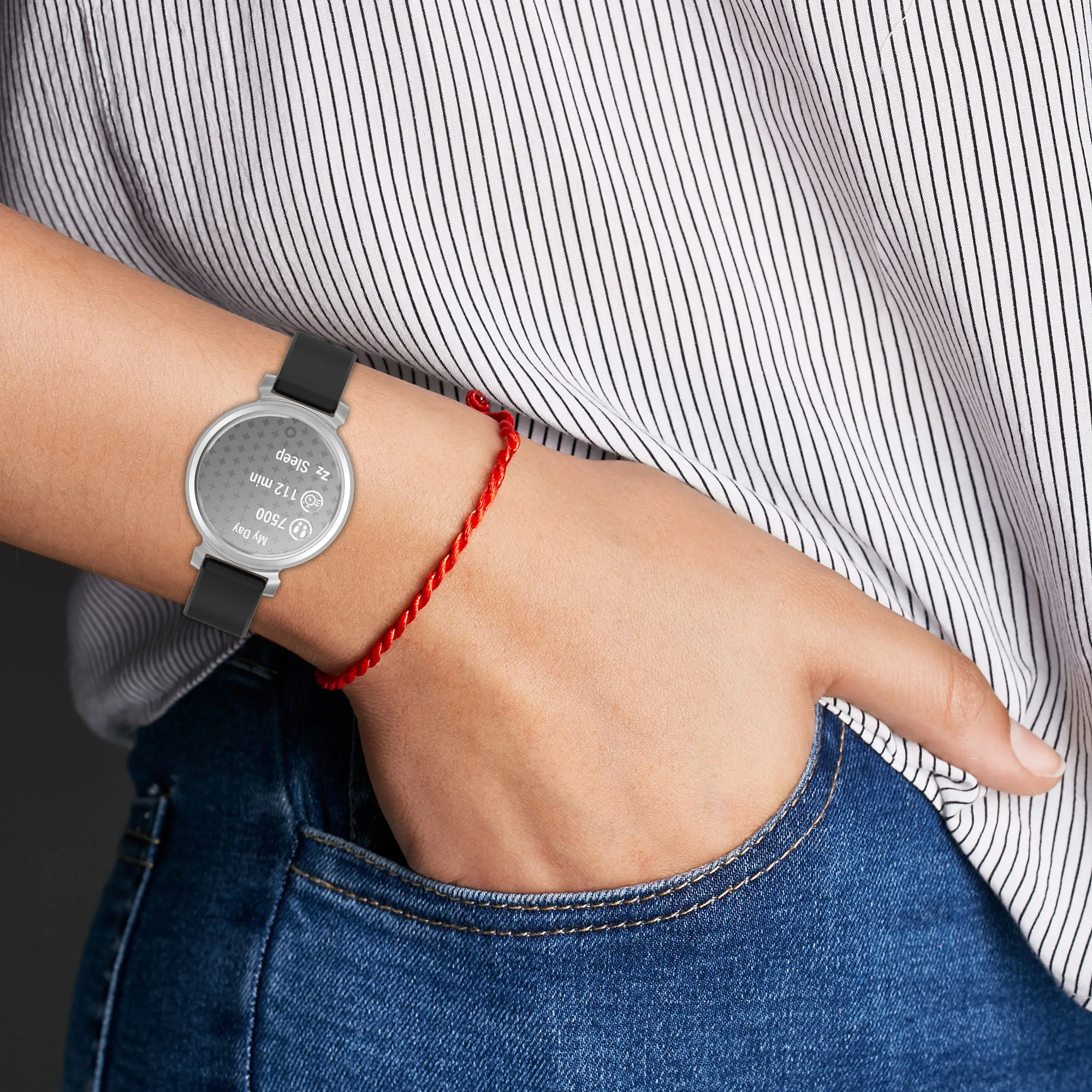 สายนาฬิกาซิลิโคน 14 มม. สําหรับ Garmin Lily2 Active watch สายซิลิโคน Lily นาฬิกาผู้หญิงสายรัดข้อมือกีฬาพร้อมถอดชิ้นส่วน