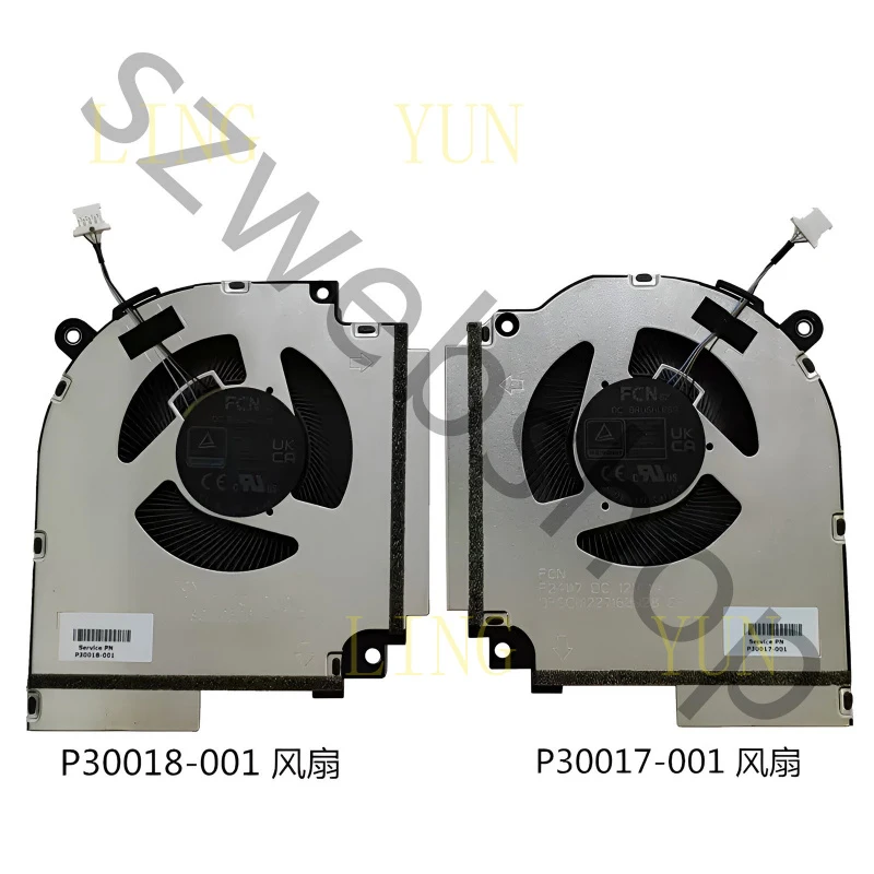 

Новый вентилятор охлаждения ЦП и ГП для HP Omen 16-AM TPN-Q304 P30017-001 P30018-001 DC12V