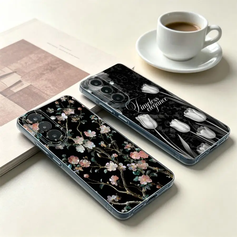 Fashion Tulip Case for Samsung Galaxy A14 A16 A56 A50 A25 A51 A52 A31 A55 A23 A33 A52 A54 A15 A34 A35 A26 A24 A36 A27 Phone