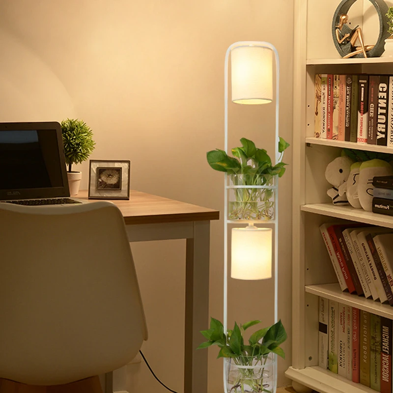 Modern Plant Floor Lamp Led Glass DIY Standing Light Fixtures Nordic Stand Light for Living Room Bedroom Home Decor Luminaire