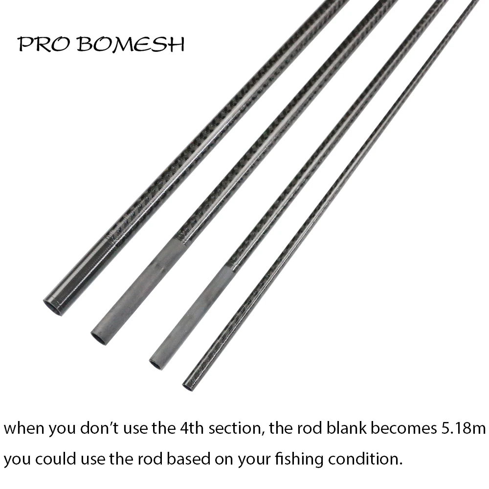 Pro Bomesh 6M 615g 5 Section Spotted Knifejaw Rod Blank Xrays Wrapping Carbon Fiber Rock Fishing Rod Part DIY Fishing Rod Repair