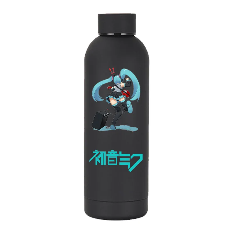 Cartoon two-dimensional animation peripheral Hatsune Miku water cup large capacity outdoor portable frosted small water bottle