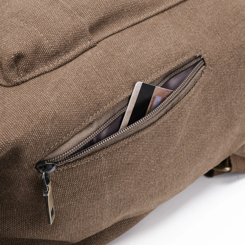 Vintage Canvas Schoolbag Large Capacity Travel Backpack Multi-Functional Women Shoulder Bag Adjustable