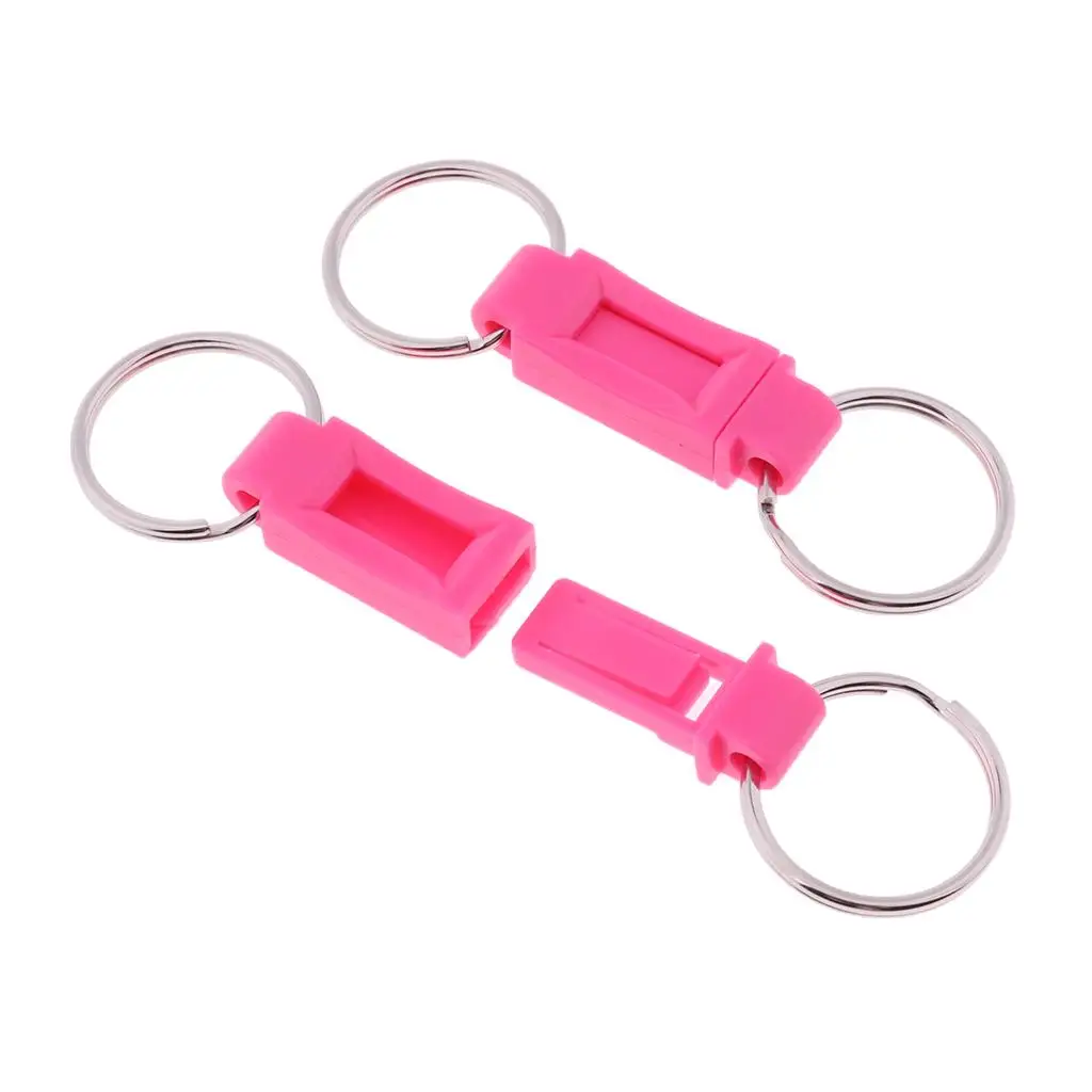 2-6pack 2 Pieces Breakaway Key Ring Separate House Car Keys Quick Release