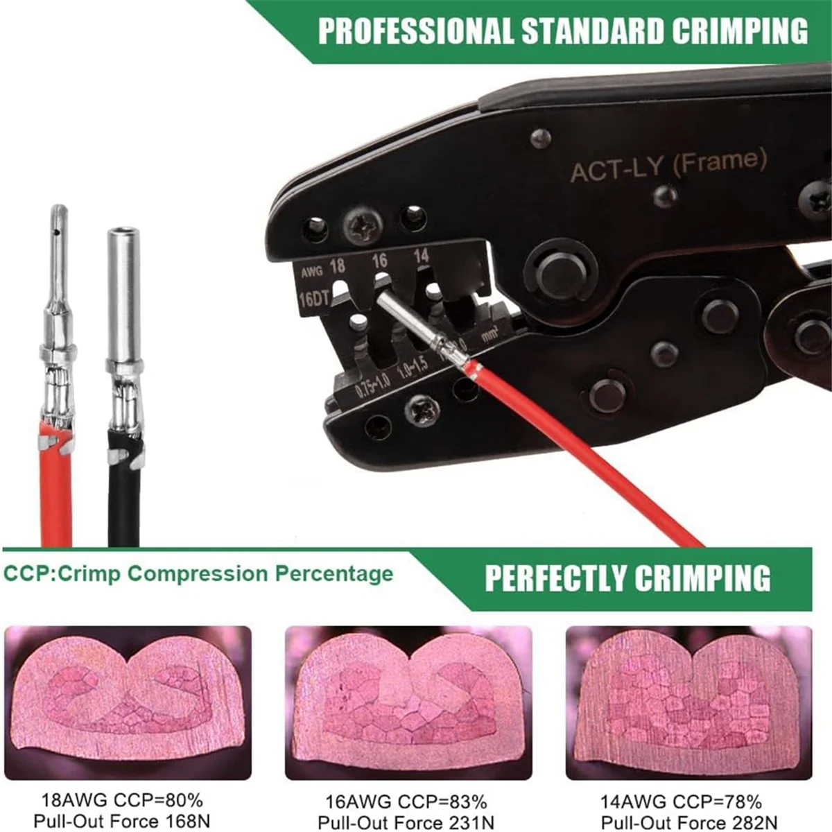 DT Connector Terminal Kit Size 16,Male Pins 1060-16-0122 / Female Sockets 1062-16-0122 Open Barrel Style Contact