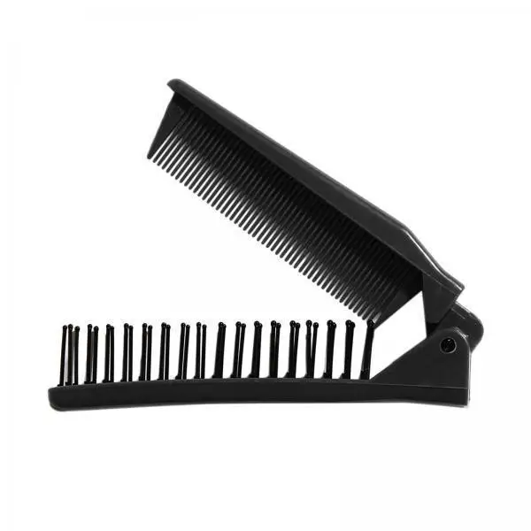 Folding Hairbrush Compact Dual Sided ABS Hair Tool Rotatable Design for Travel and Barber Shop