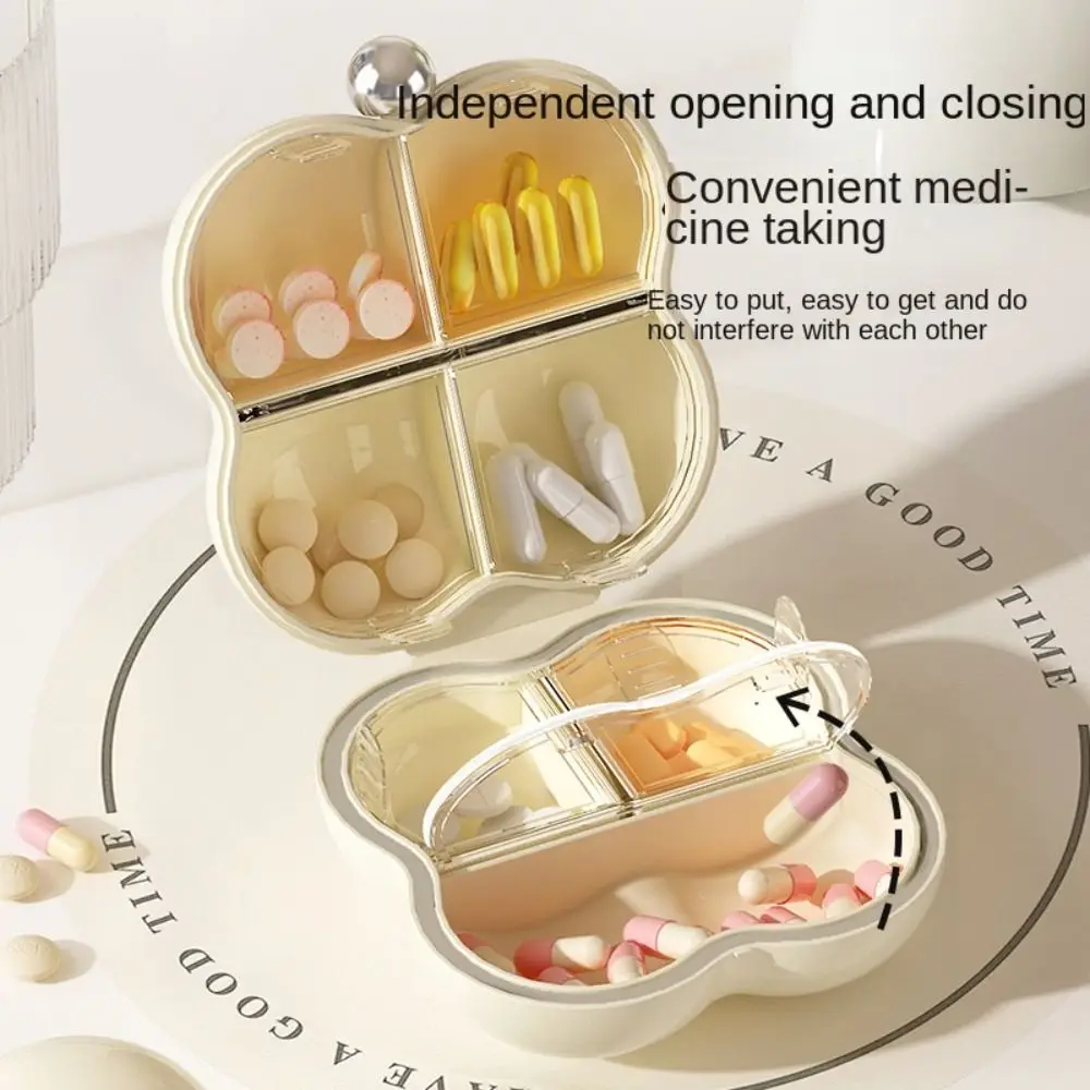 Mini 7 Grids Pill Storage Box Dispensing Weekly Pill Case Dustproof Sealed Medicine Box Travel