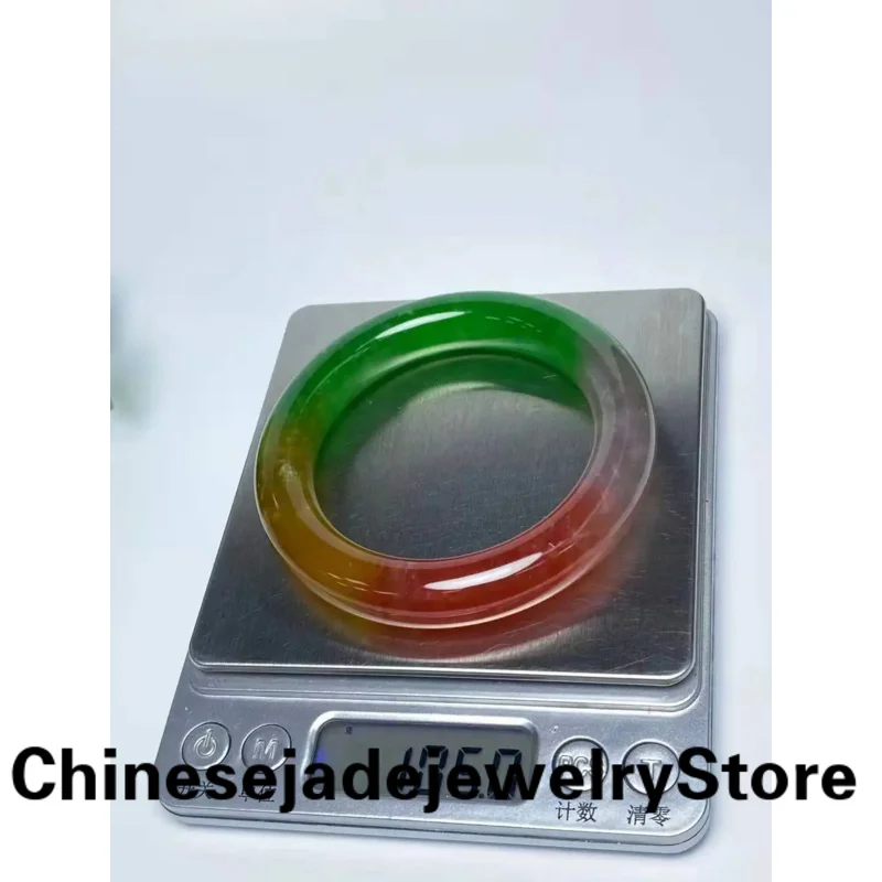 Klasse Een Natuurlijke 3 Kleuren Jadeite Bangle Hoge Kwaliteit Smaragd Jade Armband Decoratie Hand Accessoires Prachtige Sieraden Cadeau