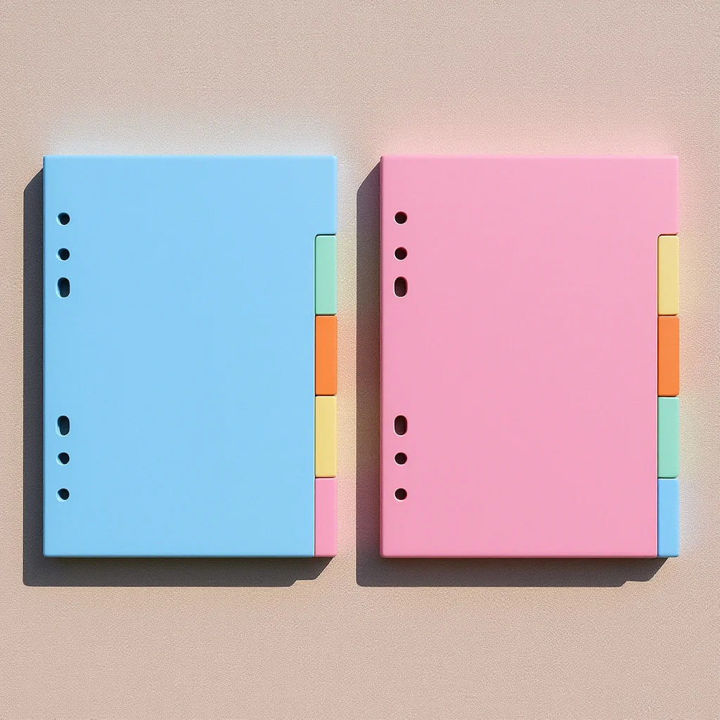 

10pcs Cute A5 Index Dividers for Binder Colorful Tab Divider Sheets Subject Labels for 6 Ring Notebook File Folder Slip Insert