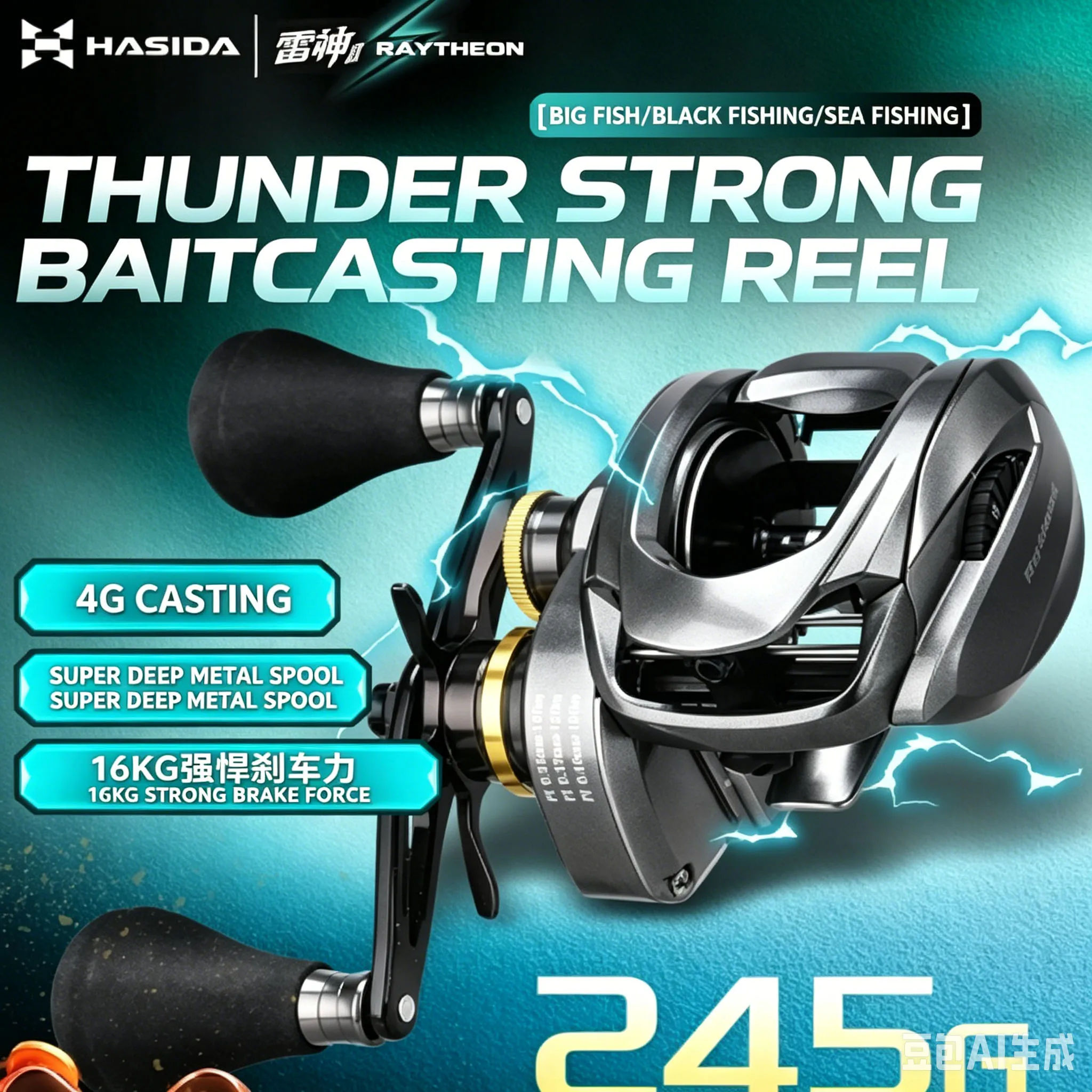 baitcasting reel for big fish KastKing Megatron 200 Saltwater Casting Reels & Gear
