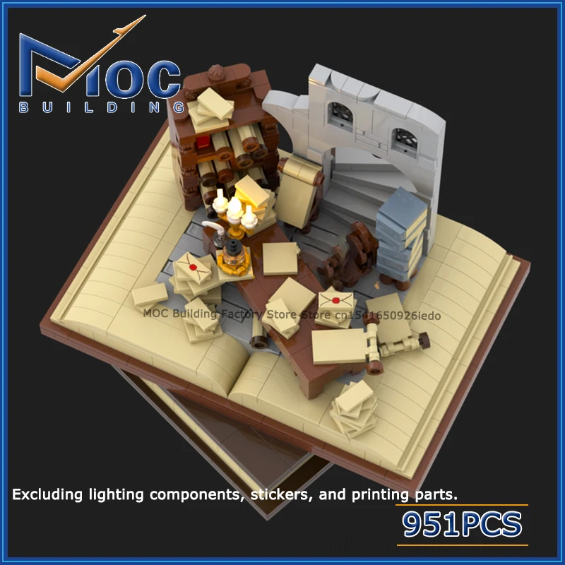 MOC Building Blocks Classic Movie Series Scene City Archives Research Scene Model DIY Assemble Bricks Collection Toys Xmas Gifts