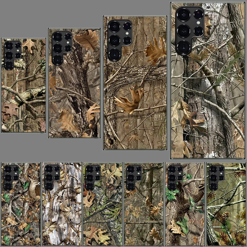 Realtree Real Tree Camo Clear Case for Samsung Galaxy S24 S22 Ultra S23 S21 S20 FE Capa Phone Cover S10 S9 S8 Plus S10E Shell Co