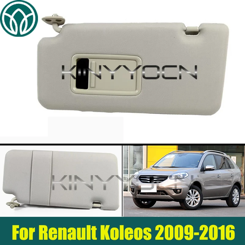 

Автомобильный солнцезащитный козырек без освещения для Renault Koleos 2009 2010 2011 2012 2013 2014 2015 2016 солнцезащитный козырек с зеркалом для макияжа без подсветки