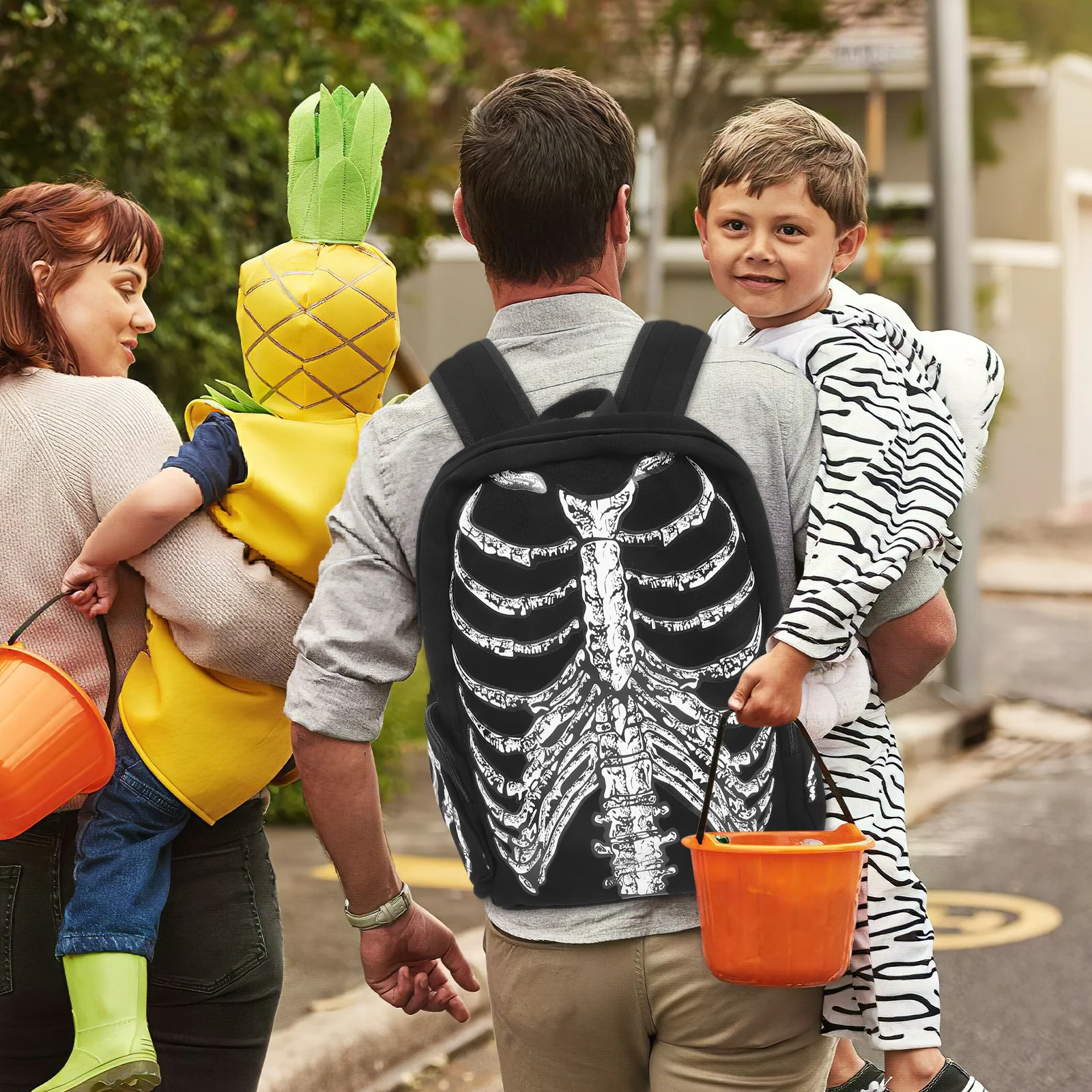 Students School Backpack Black White Large Capacity Cool Stylish for Teens Outdoor Travel Cycling Hip-