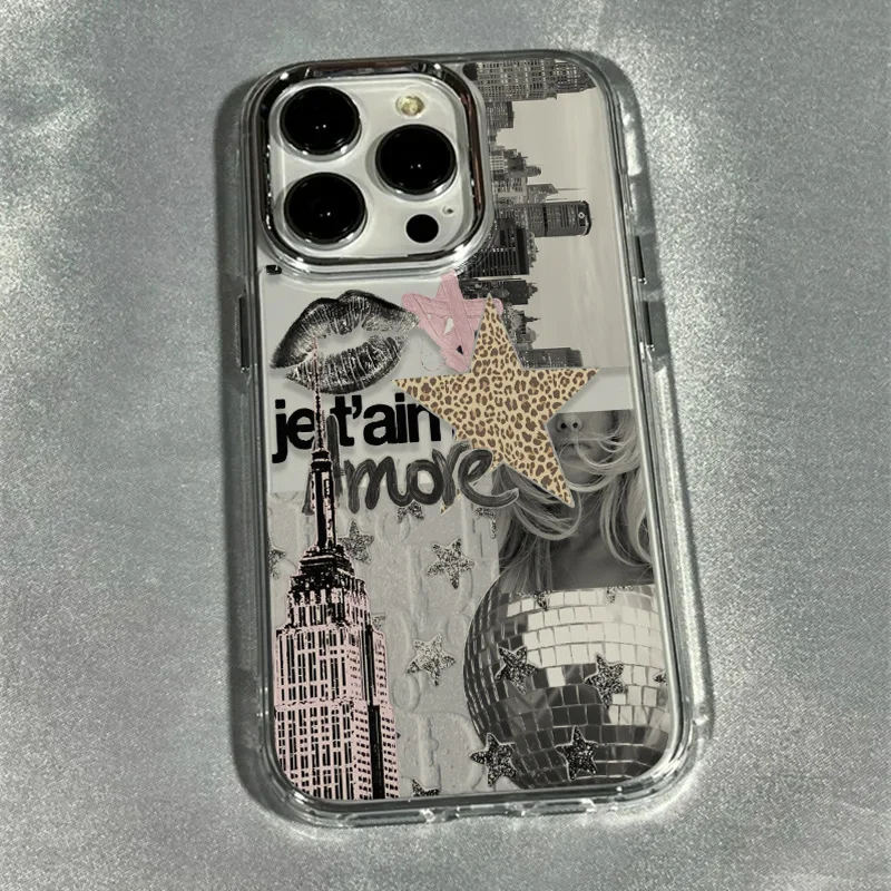 Custodia per telefono Trendy con stampa leopardata Star Patchwork per iPhone 17 Custodie per iPhone Air 16 15 14 13 12 11Pro Max 16E XS XR X 7 8Plus Cover